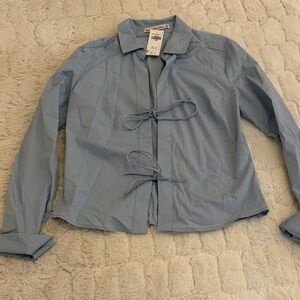 NWT Abercrombie Tie-Front Top